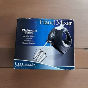 Continental 5-Speed Electric Hand Mixer, 150W with Chrome Beaters, Black